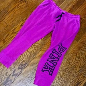 PINK VS Hot Pink & Black Joggers With Pockets Large